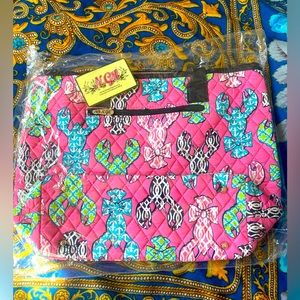 NWT N GIL  zippered soft lined  tote bag with pockets ! New listed 🔥🔥 16x10x5”